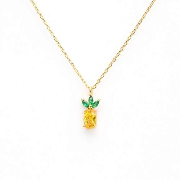 Sweet Pineapple Necklace (S925) - Picture 2 of 3